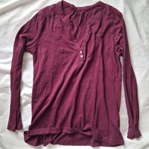 NWT Chaser Long Sleeve Burgundy Tee